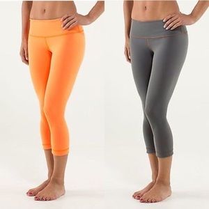 Lululemon reversible gray wunder under crop